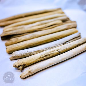 Driftwood Sticks for Macrame - 6 Quality Maine Driftwood Sticks 8-12&quot; x .75+&quot;  - Home Decor