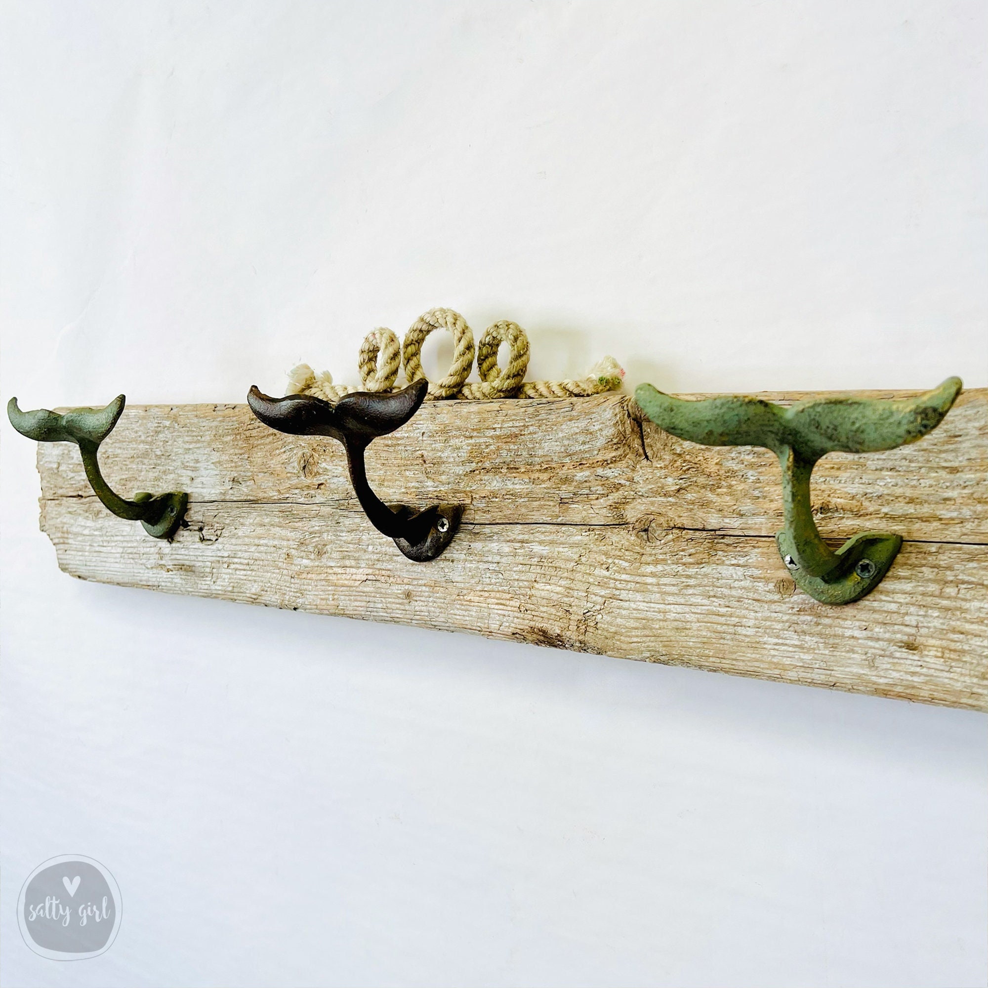 Whale Tail Cast Iron Wall Hook 4 3/4 Inch for DIY Coat Hook – Maine Salty  Girl