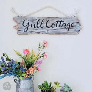 Custom Hand-Painted Driftwood Sign – Beach House Decor