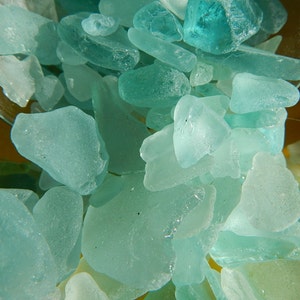 Aqua Sea Glass  2 oz Genuine Maine Beach Glass image 1