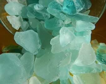 Aqua Sea Glass - 2 oz Genuine Maine Beach Glass