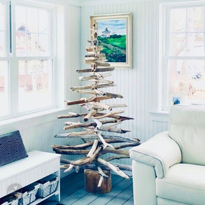 5 FT Driftwood Christmas Tree - Maine Made Life Size Wood Tree