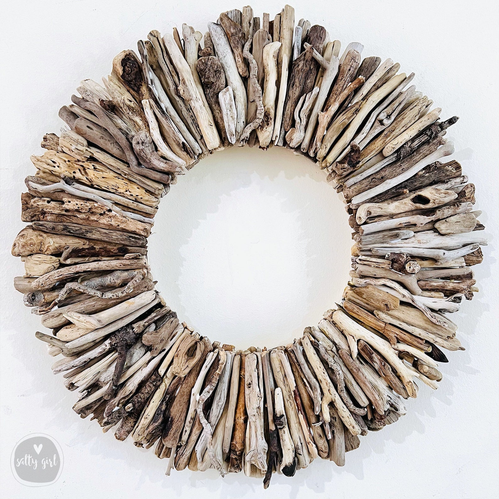 Driftwood Wreath Natural Maine Driftwood Wreath Sizes Etsy