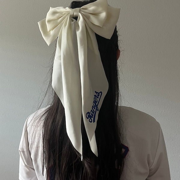 Texas Rangers hair bow