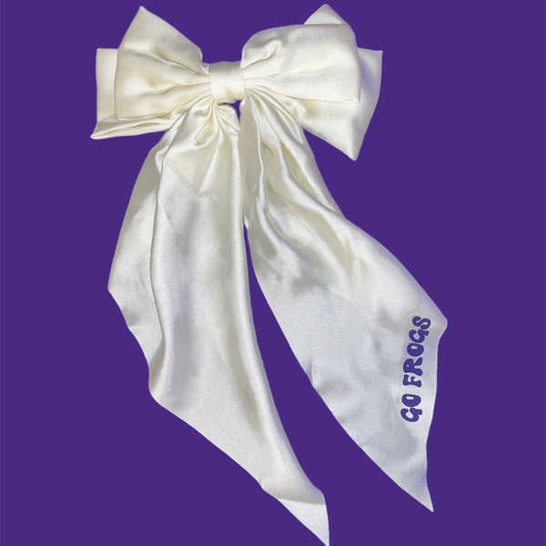 TCU hair bow