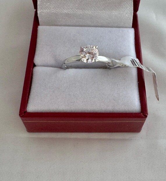 10K Solid White Gold  Brilliant Cut Solitaire 1ct… - image 3