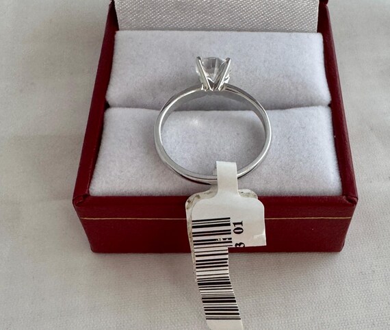 10K Solid White Gold  Brilliant Cut Solitaire 1ct… - image 2