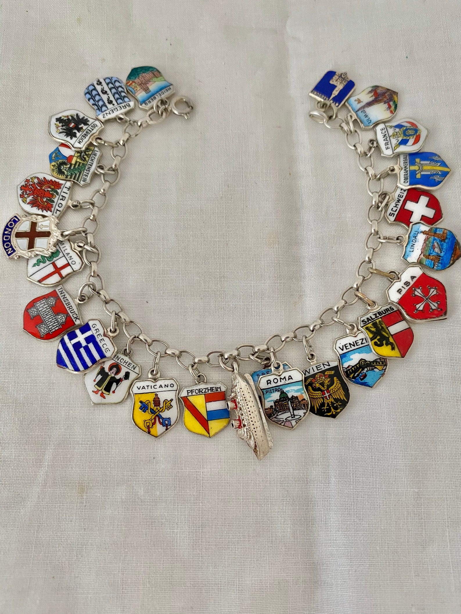 German Charm Bracelet My Collection of Shield Charms A German Girl