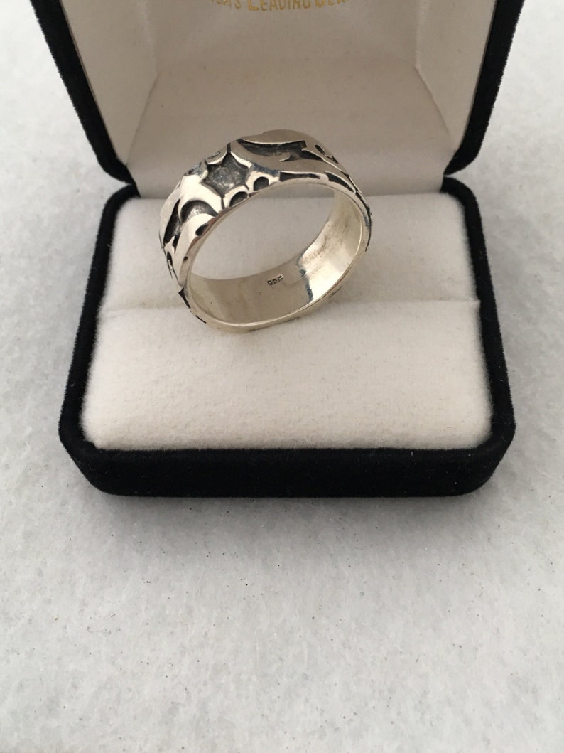 Men's Large Ring Size Sterling Silver 925 Scrolls Taille Etsy