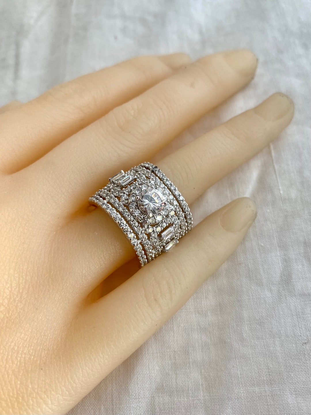 Sterling Silver CZ Braid Leaf Ring – Jean Rachel Jewelry
