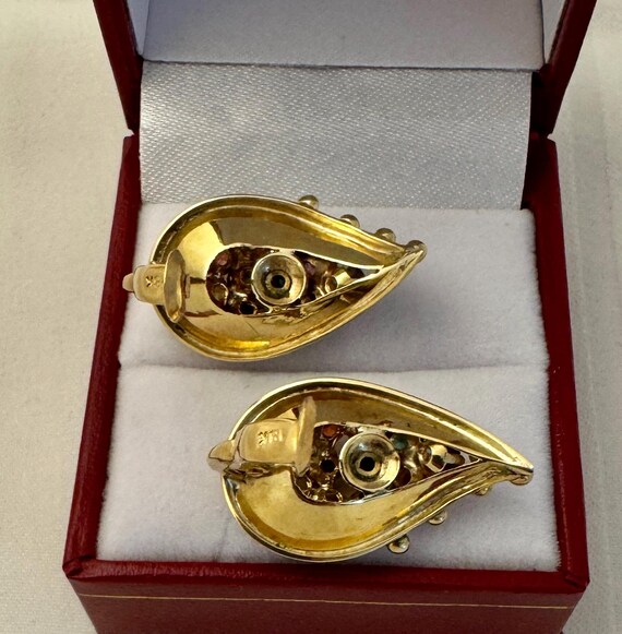 18K Solid Gold Exquisite Heirloom Multi Color 22 … - image 9