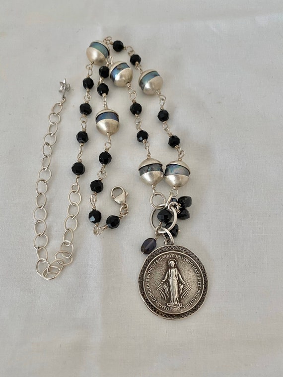 Miraculous Religious Virgin Mary Medal Pendant Baroqu… Gem