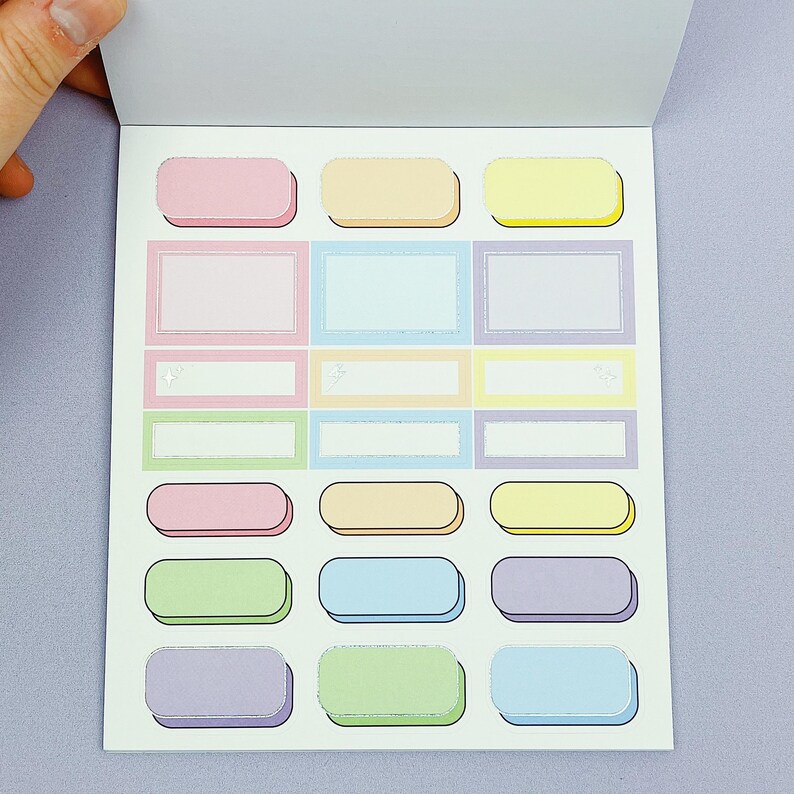 Pastel Functional Deluxe Sticker Book | Matte Sticker Paper | 15 Pages ...