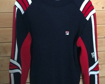 fila blue sweater