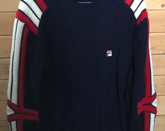 fila blue sweater