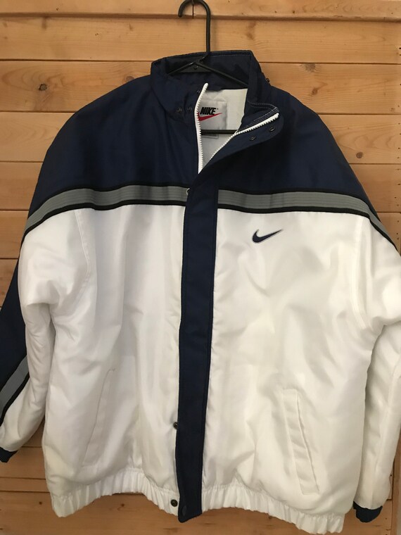 Vintage Nike Jacket// Vintage Jacket// Vintage White Jacket// | Etsy