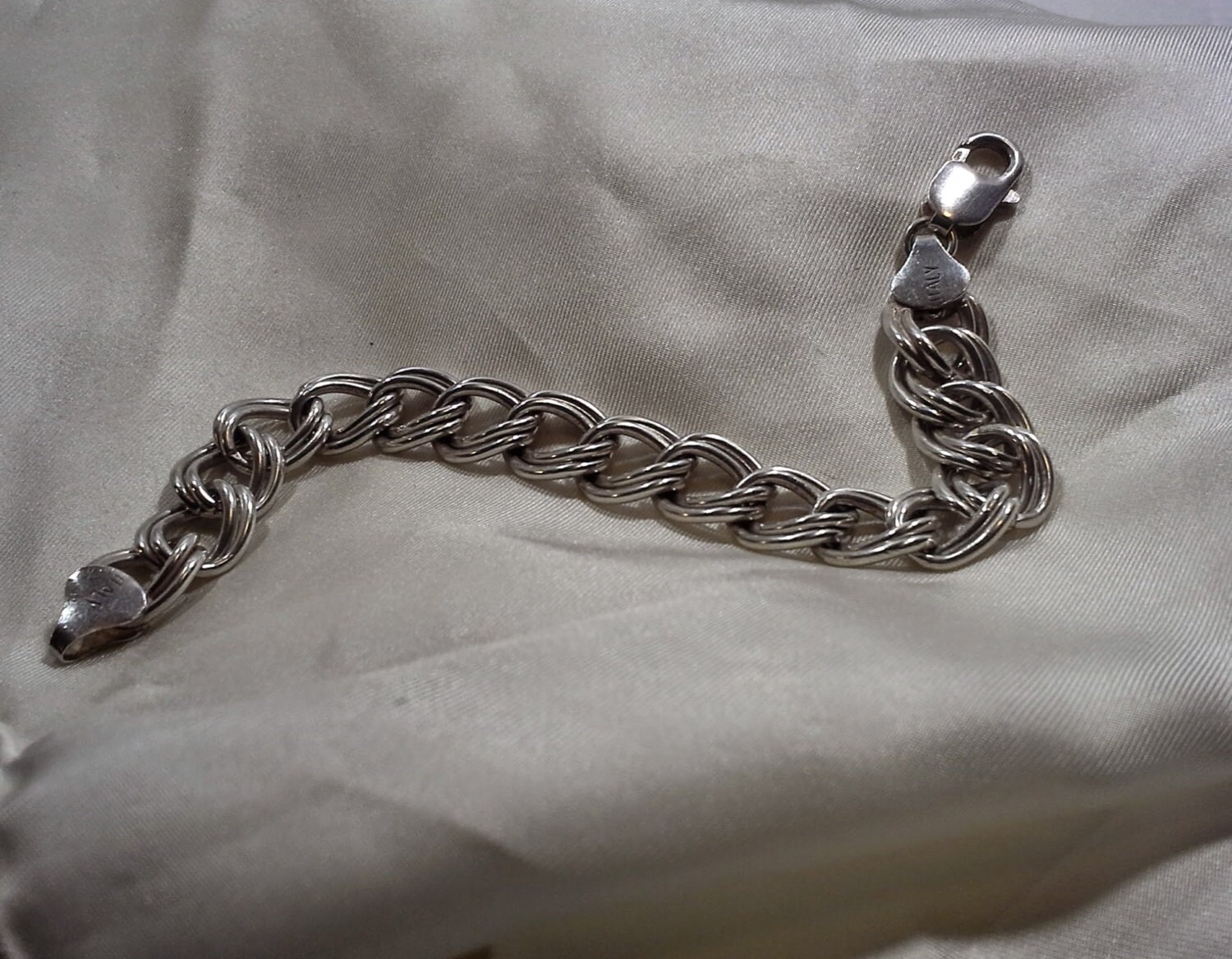 Sterling Silver Charm Bracelet Chain 7 Inch Length 4.2mm 