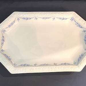 Rosenthal Maria Blue Garland 15” Oval Serving Platter