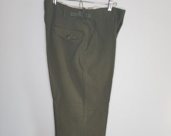 Pre 1953 Vintage Army Green Wool Trousers Wool Military Pants