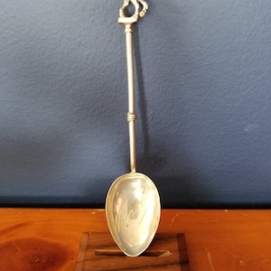 Vintage Silver Souvenir Spoon with Horse Engraved Napoli