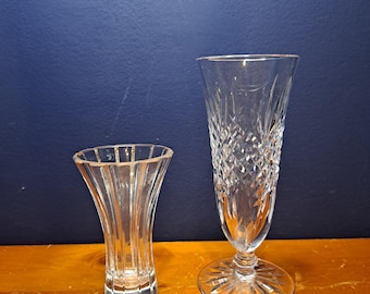 Vintage Waterford Ashbourne Footed Vase, Collectible Marquis Ribbed Mini Bud Vase, Waterford Crystal Vase, Irish Lead Crystal Bud Vases