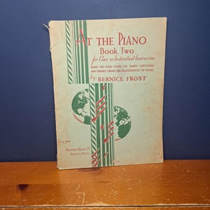 Vintage At the Piano, Book Two, by Bernice Frost, Vintage Folk Tunes, Vintage Folk Tunes for Piano, Vintage Piano Lesson Plan Book