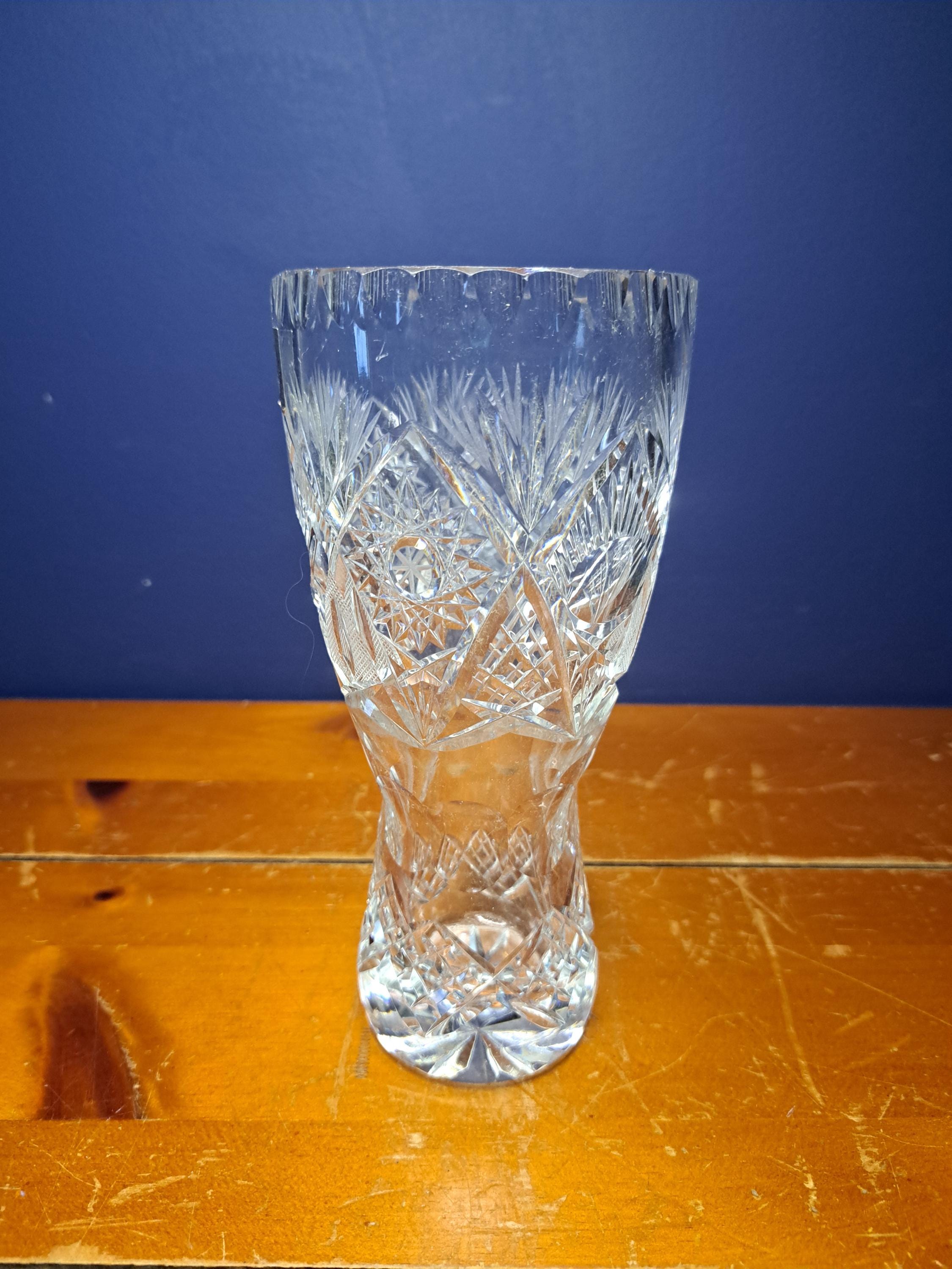 【未使用 】高級ガラス  ドイツ Anna Htte Bleikristall ドイツ アンナヒュッテ クリスタルガラス花瓶 【公式通販】