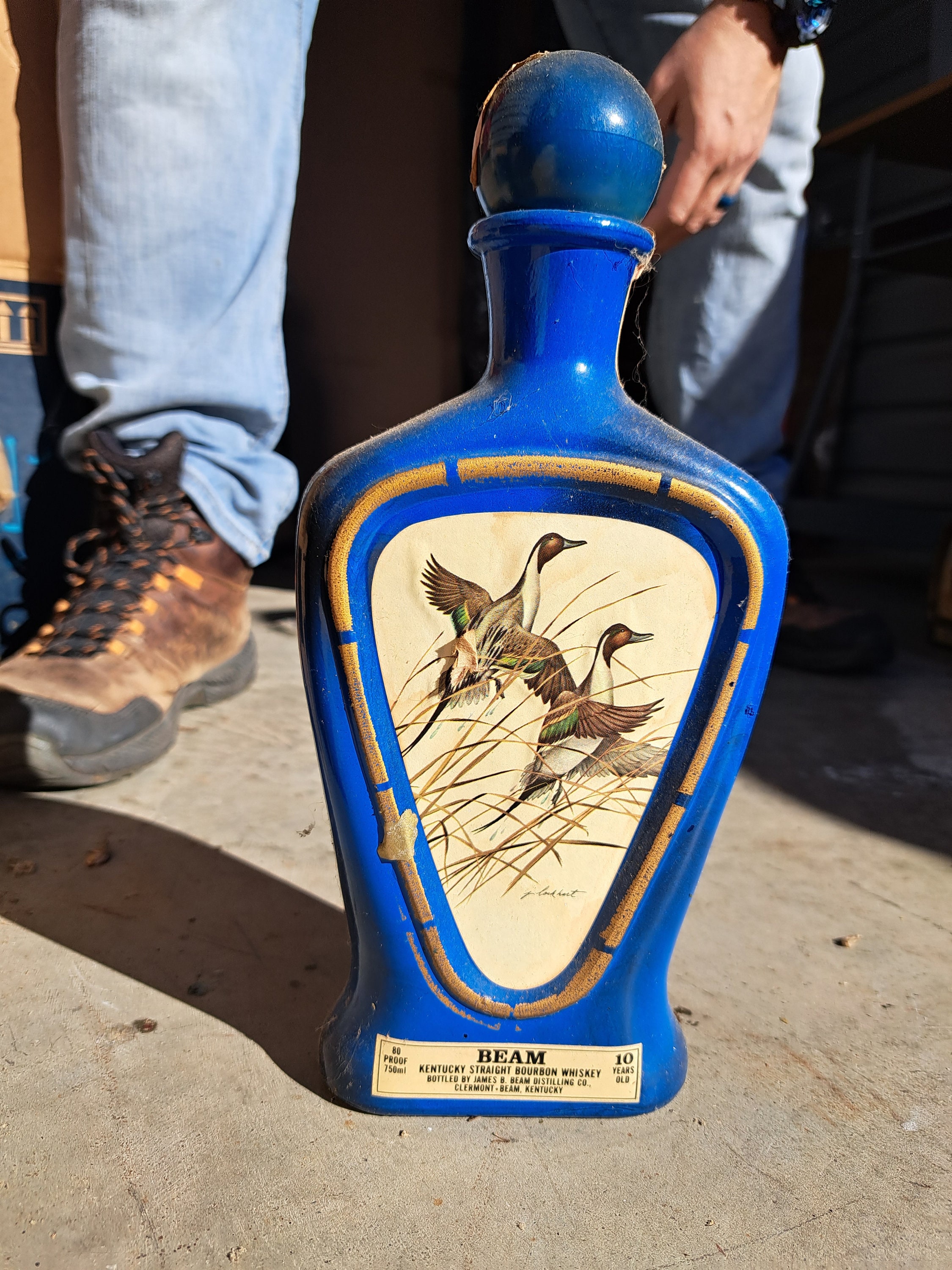 Vintage Jim Beam Pintail Duck Decanter Bottle, Artist James Lockhart