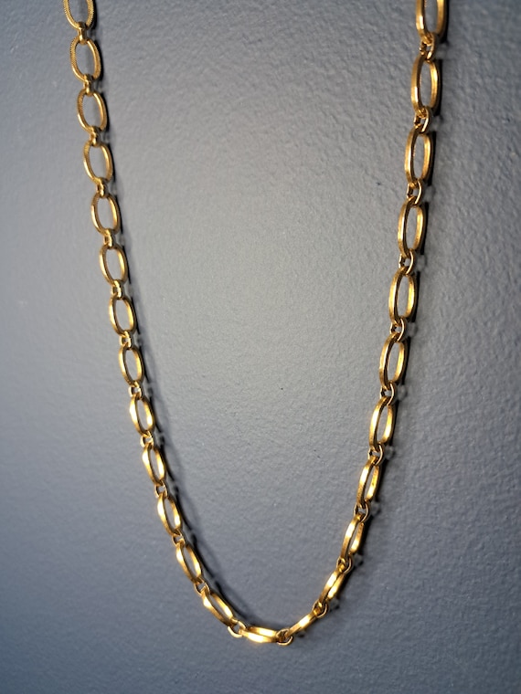 Vintage Chunky Monet Cable Chain Link Necklace, La