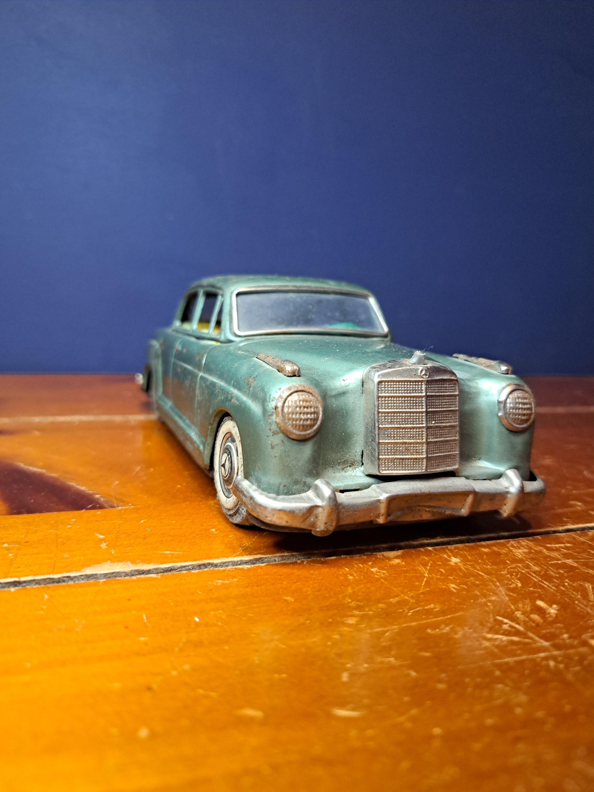 Vintage Bandai 1961 Mercedes Benz Tin Car Made in Japan