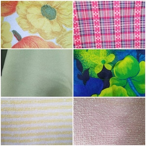 Lot of Six MCM Colorful Vintage Fabrics