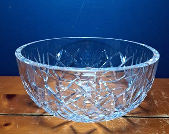 Bol de servir de cristal Waterford vintage con diseño Argalin, bol de servir de cristal Waterford