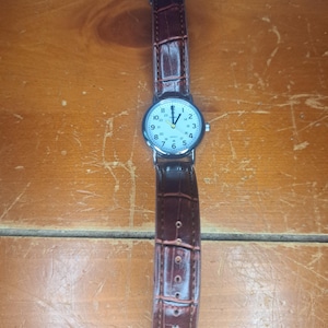 Vintage Timex Stainless Steel, Indiglo Watch, Leather Strap, Timex Indiglo Working Condition, Vintage Indiglo Timex Watch