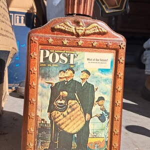 Vintage Jim Beam Saturday Evening Post Decanter Bottles, Jim Beam Collector's Bicentennial Bourbon Decanter