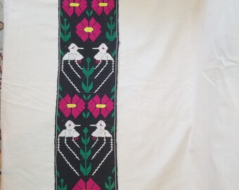 Antique Mayan Achí Guatemalan Embroidered Tapestry Wall Hanging