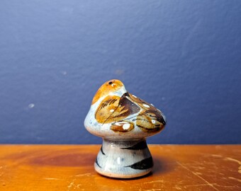 champignon Tonala vintage, champignon en céramique d'art folklorique mexicain Tonala vintage, petit champignon en céramique, champignon poterie Tonala d'art populaire fait main