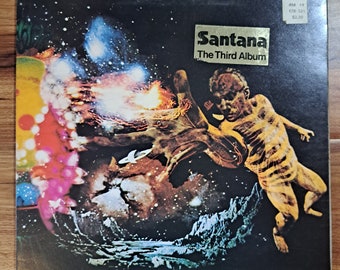 Vintage Vinyl Santana Record Album, Santana The Third Album, Vintage Santana The Third Album, Vintage Classic Rock Gatefold Santana Album