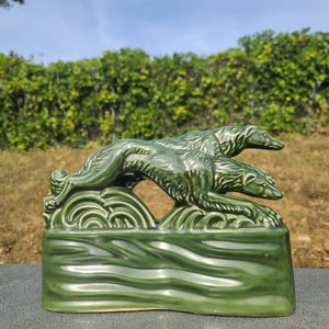  Haeger パンサー グレイハウンド　陶器プランター セット Haeger Greyhound - Etsy