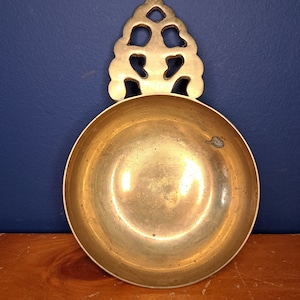 Vintage Solid Brass Trinket Dish Bowl, Made in India