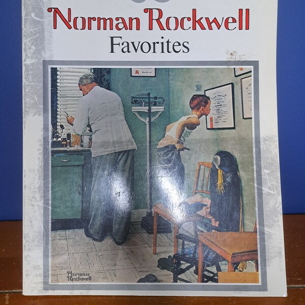 Livre favoris vintage Norman Rockwell, livre d'affiches, 50 grandes affiches de peintures Rockwell, à encadrer