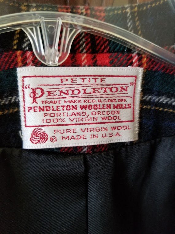 Vintage Pendleton Red & Green Blazer - image 4