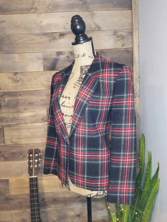 Vintage Pendleton Red & Green Blazer - image 1