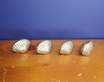 Coquilles en laiton vintage - Coquillages en laiton - Coquilles en laiton lourd - Décor nautique