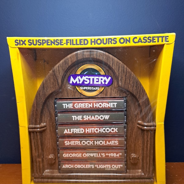 Vintage Cassette Mystery Collection, METACOM Mystery Superstars, 6 Hours of Classic Mystery Radio, Green Hornet, Alfred Hitchcock, 1984