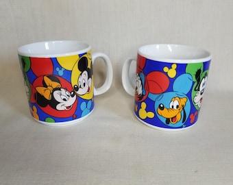 Vintage Disney Coffee Mugs - Featuring Mickey, Minnie, Donald, Goofy, Pluto
