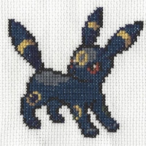 Ralts, Kirlia, Gardevoir Pokemon Evolution Cross Stitch Pattern