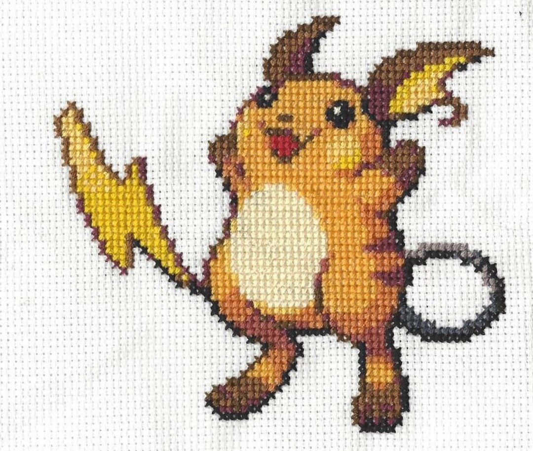 Rachu Pattern Raichu Pokemon Cross Stitch Pattern - Etsy
