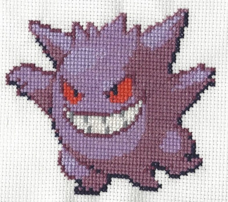 ゲンガーのポケモンクロスステッチパターン - Etsy 日本