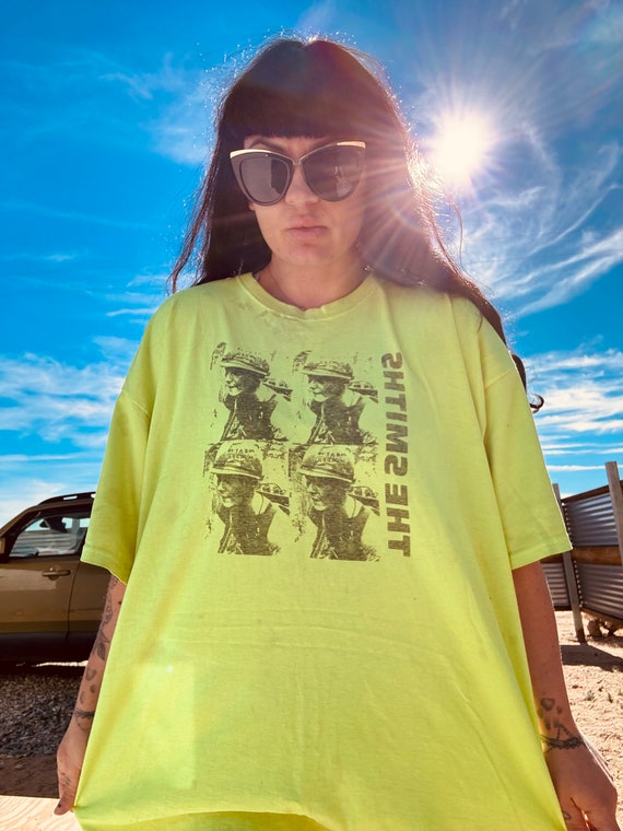 The Smiths rare bright neon tee XL unisex - image 4