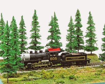 6" PINES - 10 pcs HO Scale Model Railroad Wargame Diorama Scenery